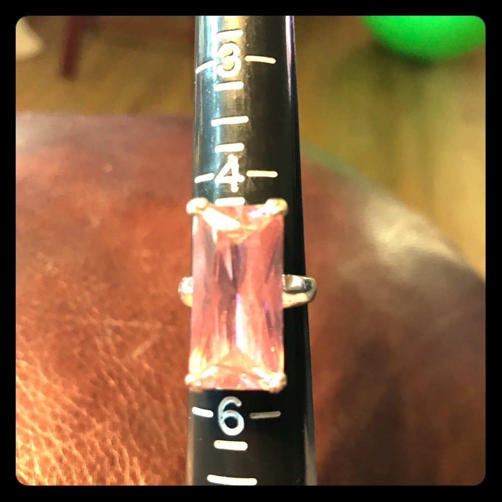 Rectangle Pink Ice Ring